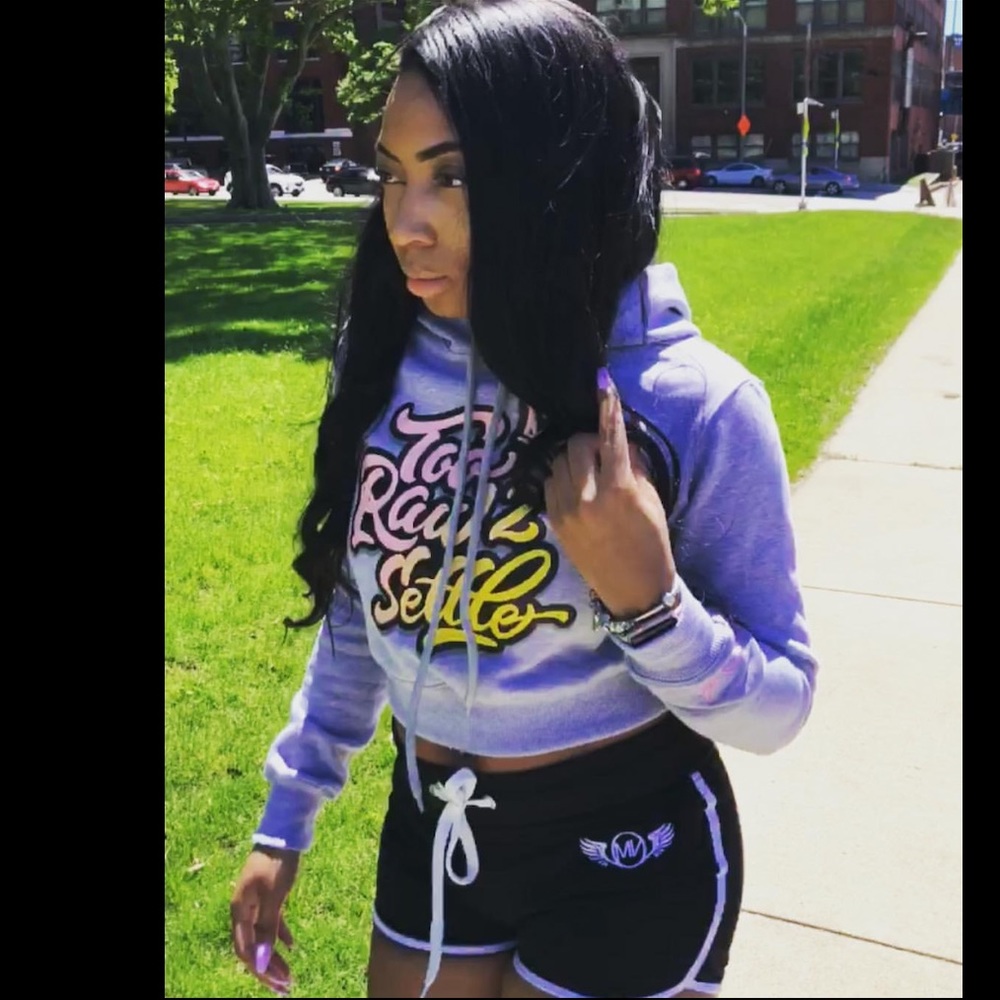 2 Raw 2 Settle Crop Hoodie